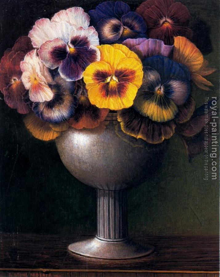 Stone Roberts : Pansies and goblet